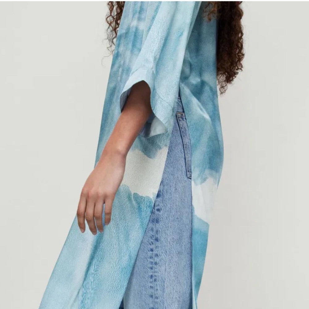 All Saints Carine Mariana Blue&White Kimono - NWT in Orig. Packaging UK 16/US 12 - Picture 4 of 10